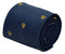 navy dark blue tie with gold mulberry tree design